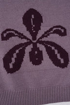 Pullover mit V-Ausschnitt und Blumenmuster