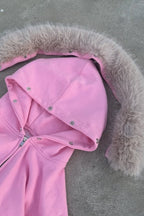 Locker geschnittener Hoodie in Rosa mit Mit Kapuze