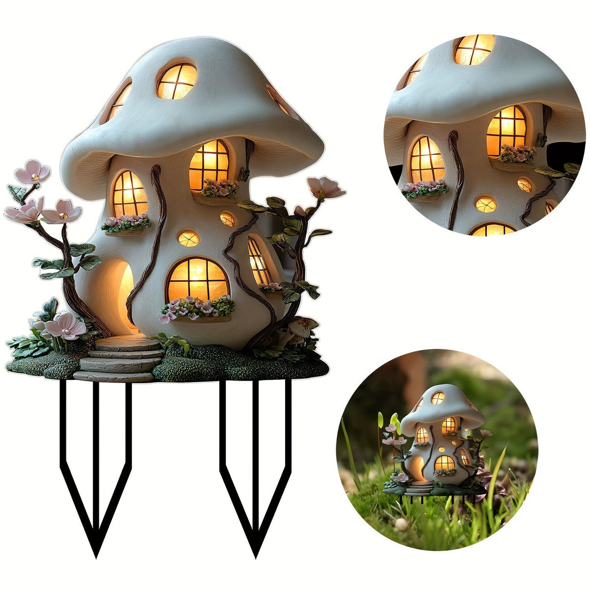 Verzaubertes Gartenhaus-Skulptur: Eine Magische Atmosphäre für deinen Garten