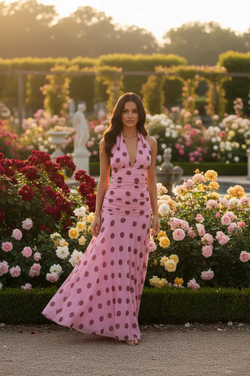 Polka – Maxikleid mit Punktemuster