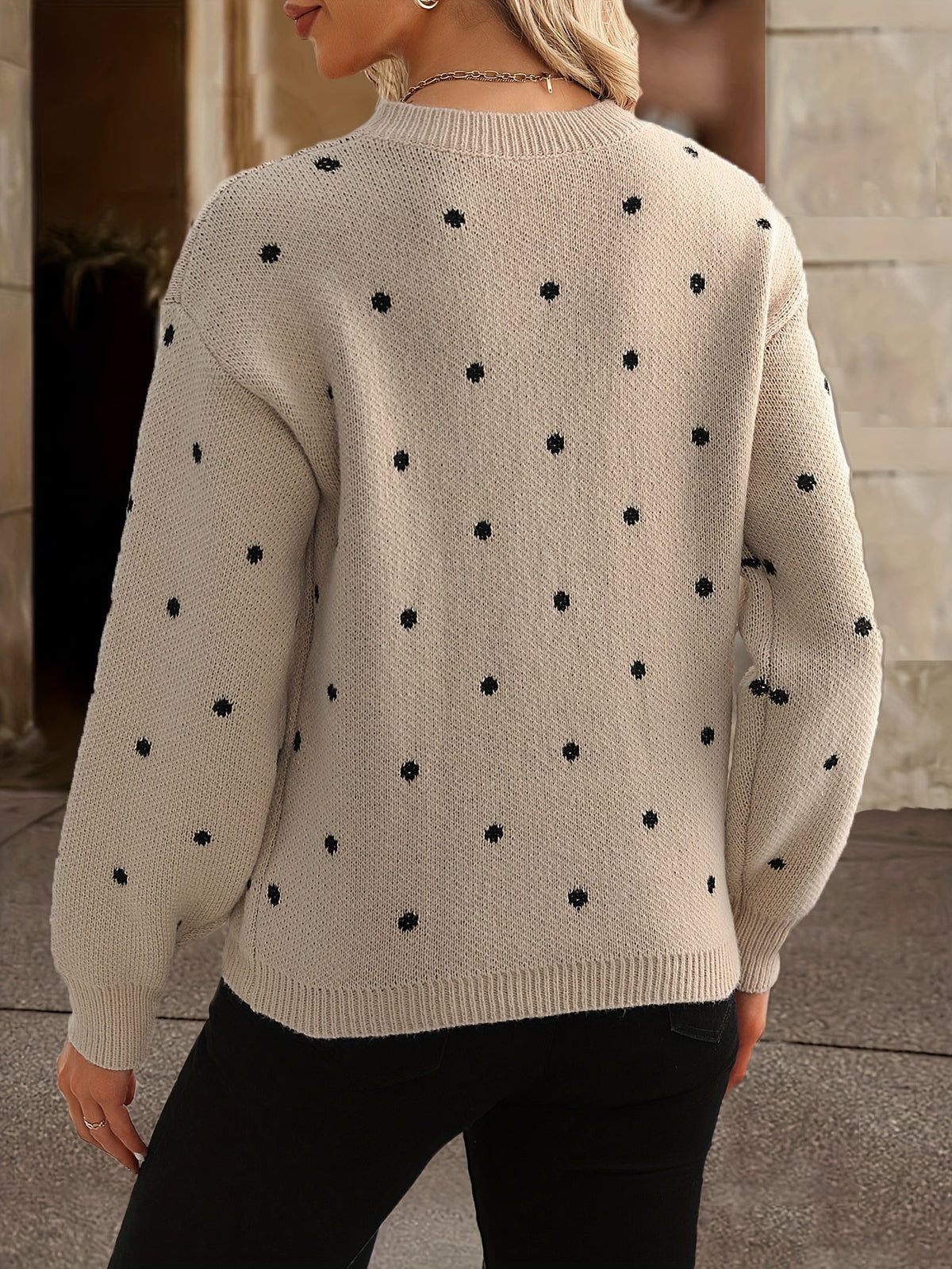 Zara Polka-Dot Pullover – Lässig und Modisch für Damen im Herbst und Winter