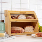 Bambus Brotdose mit Doppelten Regalen – Praktisch und Elegant