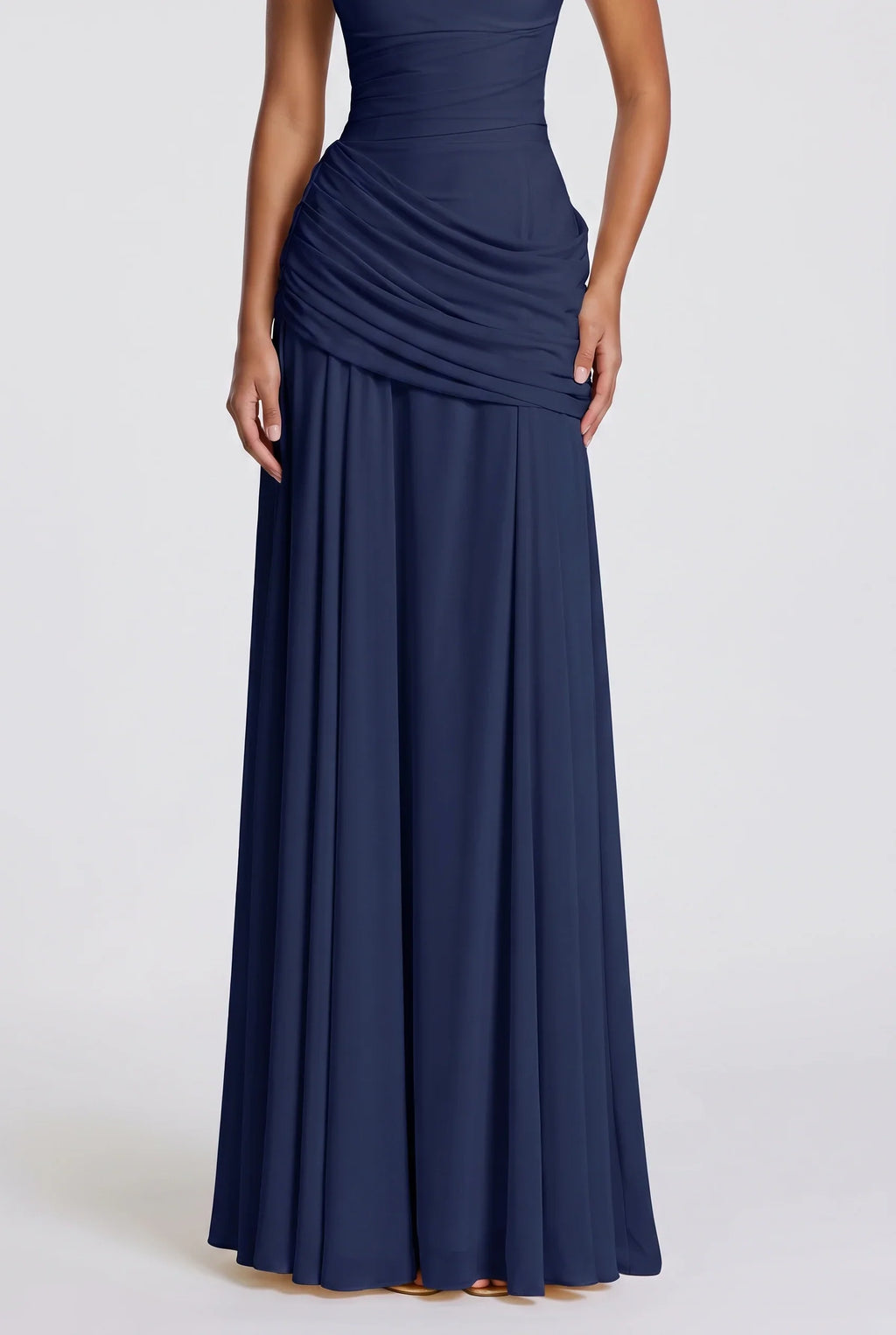 Flowing – Wickel-Maxikleid mit Korsett-Schnürung