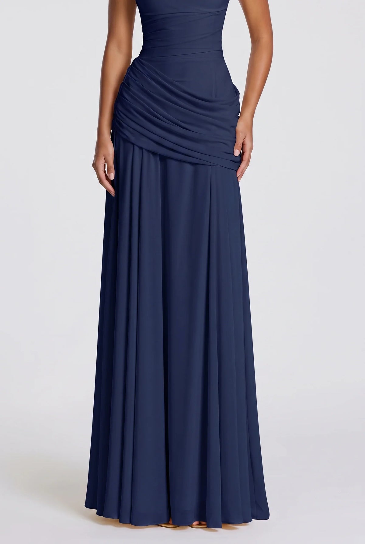 Flowing – Wickel-Maxikleid mit Korsett-Schnürung