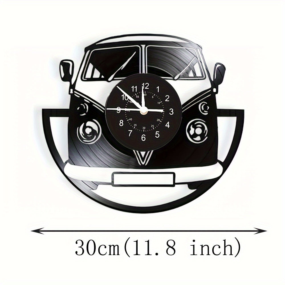 Vintage Minibus Wanduhr: Retro-Charme für jeden Raum