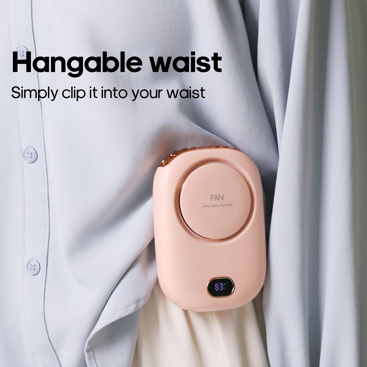 USB wiederaufladbarer Mini Nackenventilator – Leicht inklusive einstellbaren Geschwindigkeiten