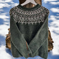 Bequemer Eleganter Pullover – Grün
