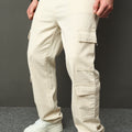 Lässige Beige Denim Jeans – Funktional und Bequem für den Alltag