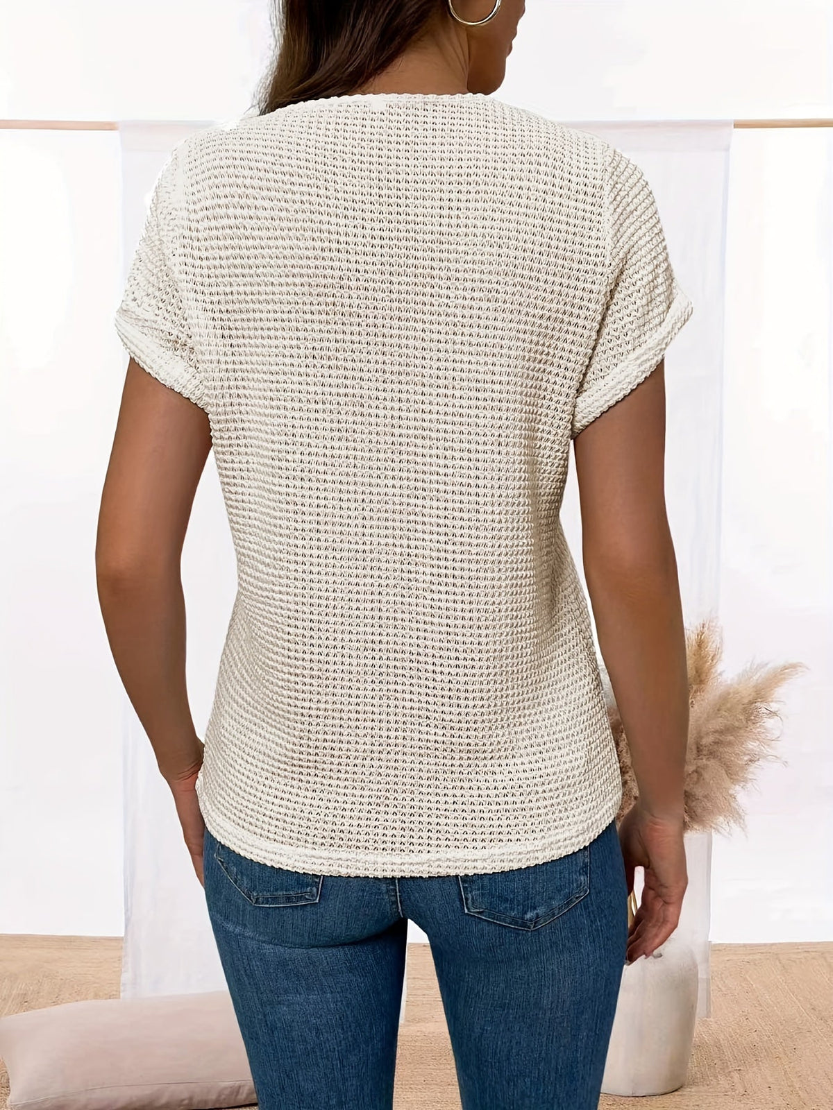 Damen Lässig T-Shirt mit Spitze - Komfort und Eleganz