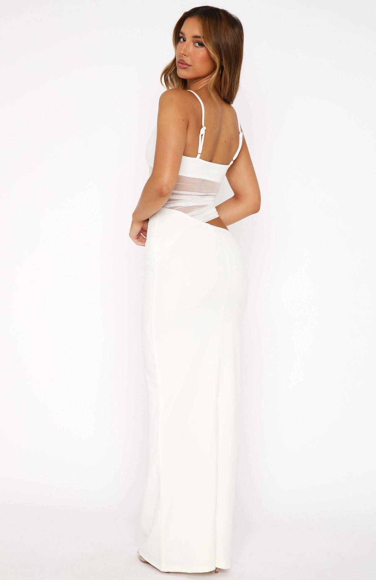 Lure – Maxikleid mit offenem Rücken und Beinschlitz
