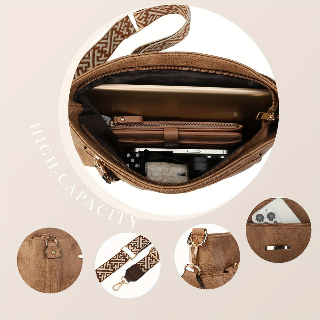 Chic PU Schultertasche – Elegant und Geräumig für Jeden Anlass