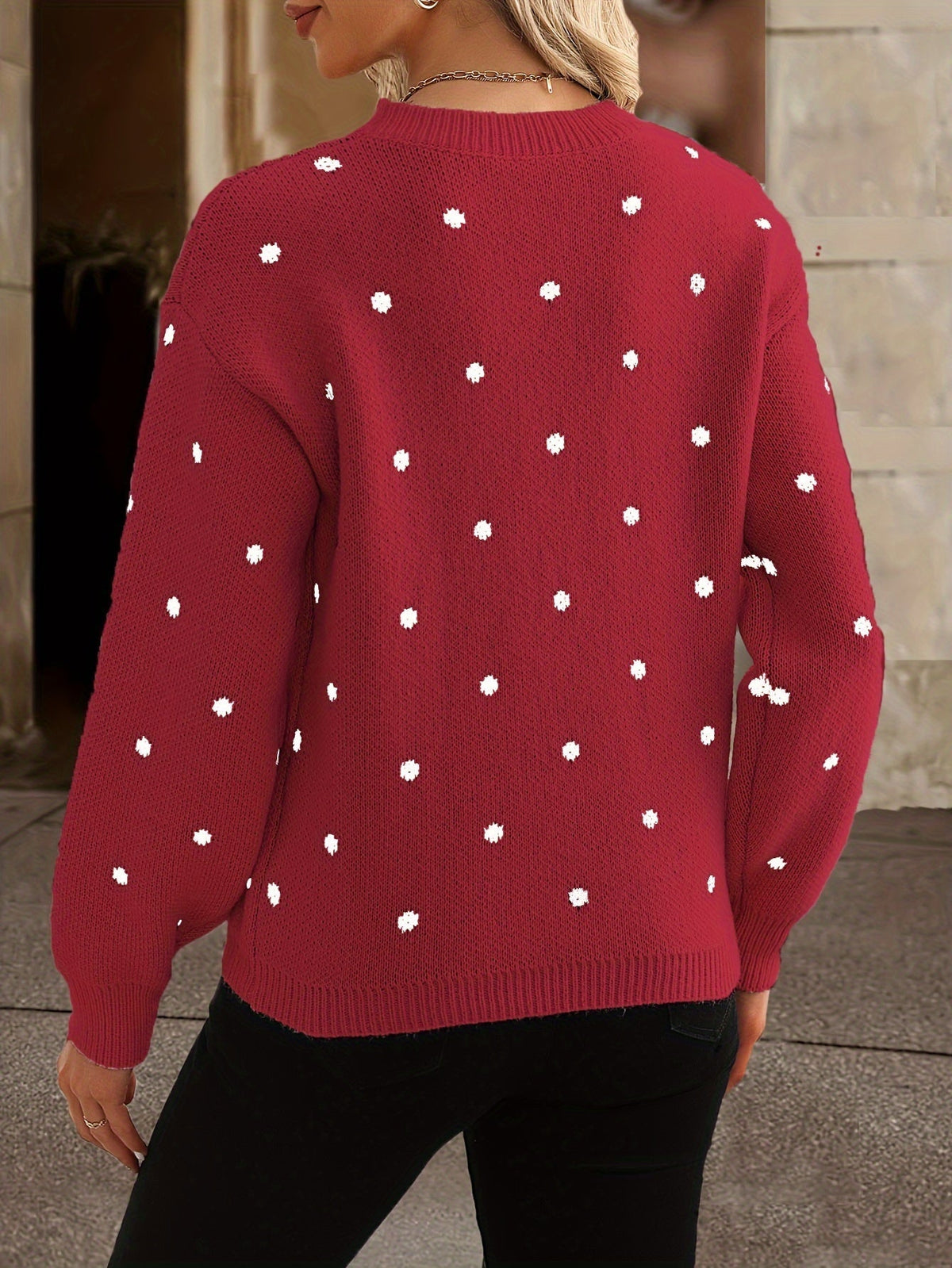 Zara Polka-Dot Pullover – Lässig und Modisch für Damen im Herbst und Winter