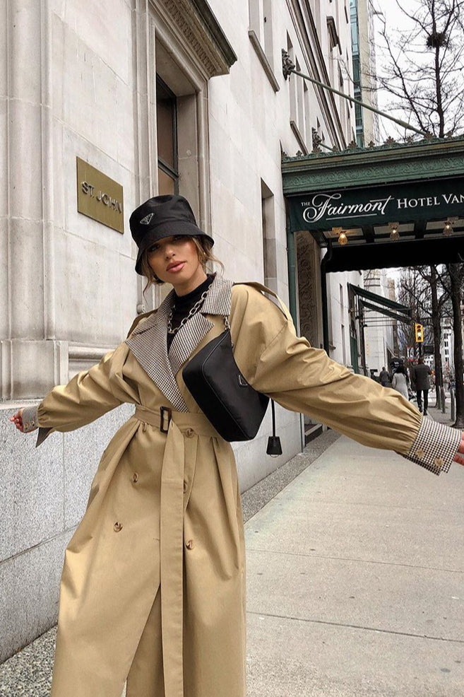 Trenchcoat im Vintage-Stil in Khaki