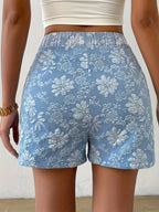 Elegante Jacquard-Shorts für Damen – Lässig sowie Modisch