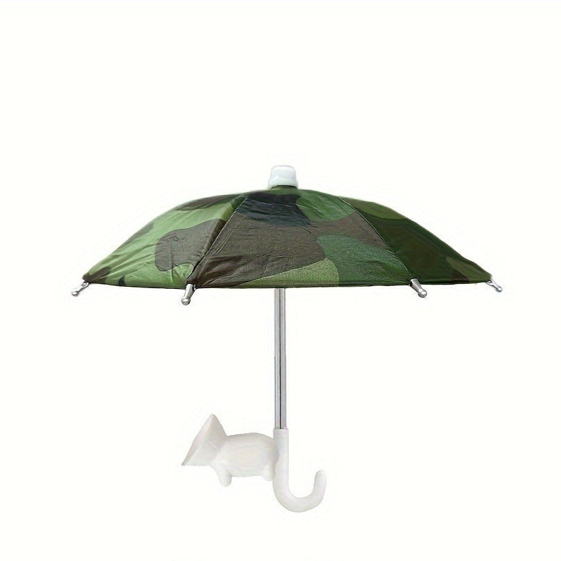 MiniSmart Regenschirm – Smartphone Sonnen- sowie Regenschutz mit Saugnapfhalter