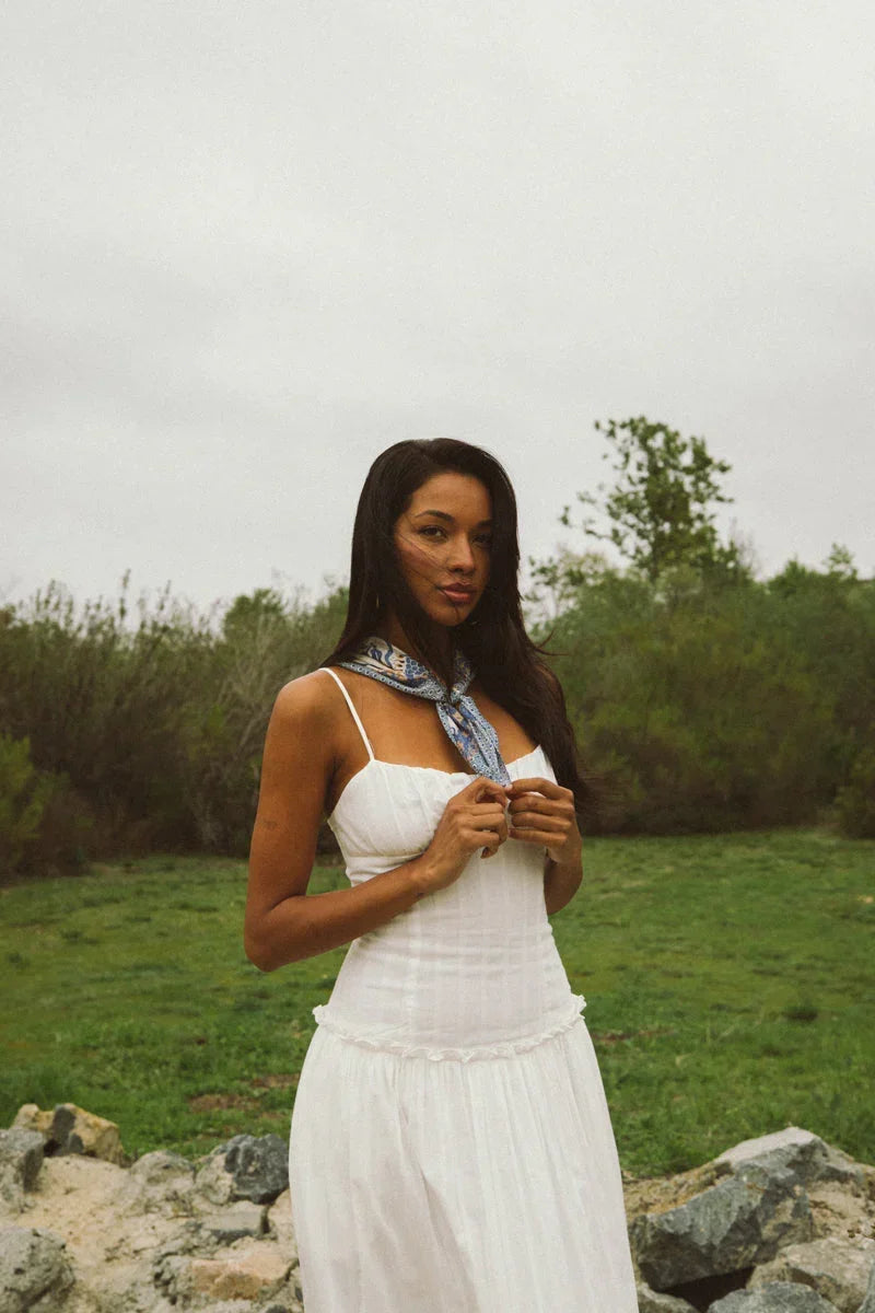 Nataly – Maxikleid mit Smok-Einsatz