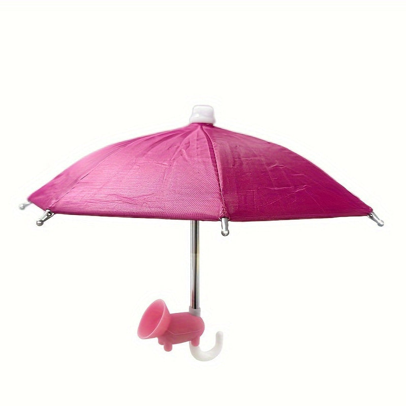 MiniSmart Regenschirm – Smartphone Sonnen- sowie Regenschutz mit Saugnapfhalter