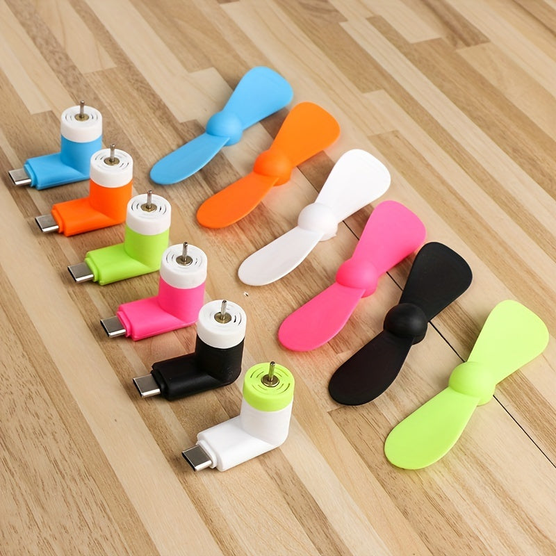 Mini tragbare Telefonventilatoren – Typ-C-Anschluss inklusive verstellbarem Winkel