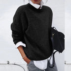 Damen Strickpullover mit Rundhalsausschnitt