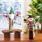 Festliche Cheers Weinglashalter: Weihnachtsmann & Schneemann Design für Festliche Tische