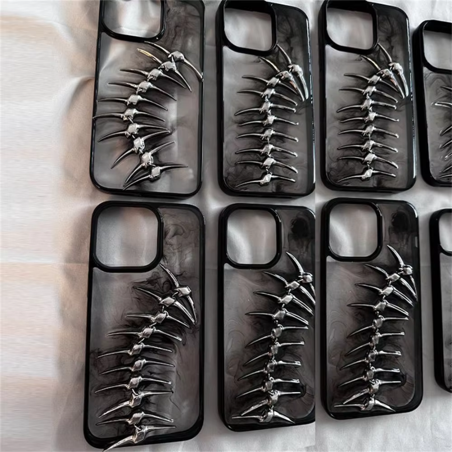 Handyhülle mit 3D Fischgrät-Design – Strapazierfähig und Schutzgebend