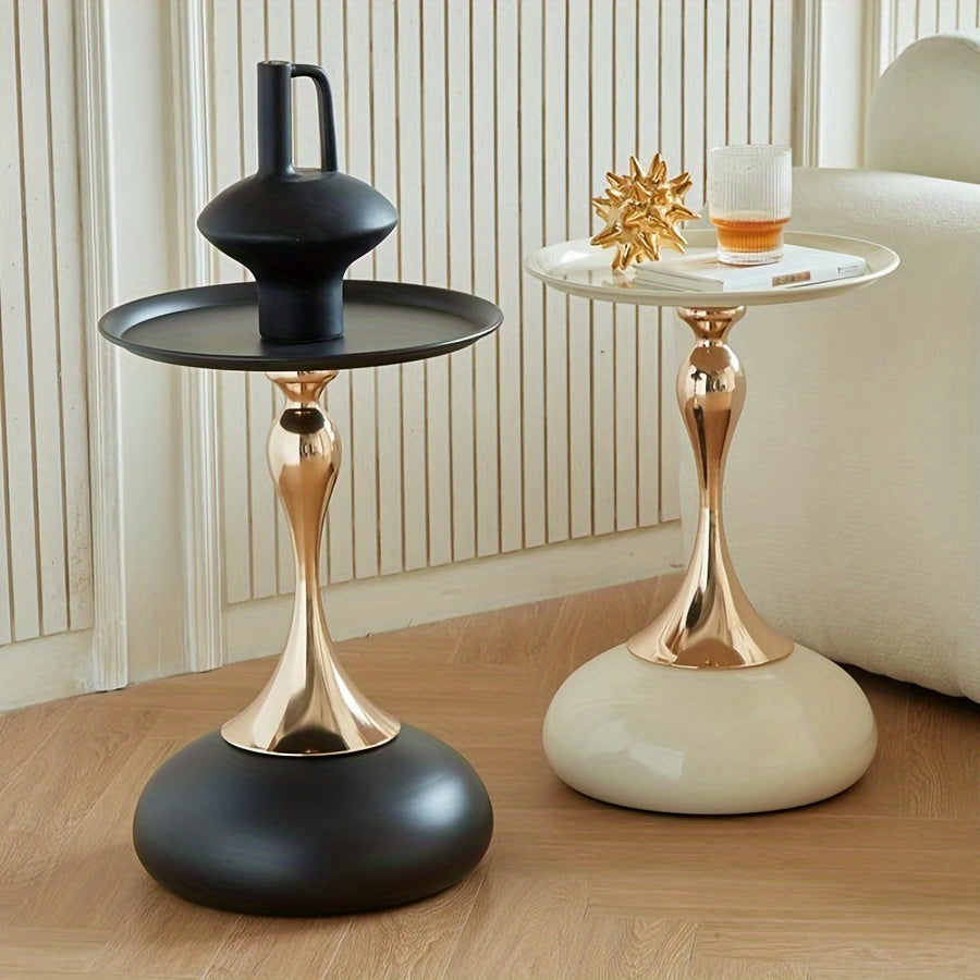 Ningqin Gold-Weißer Beistelltisch – Kompaktes sowie Schickes Design