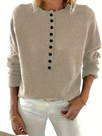 Solider Pullover Mit Halber Knopfleiste