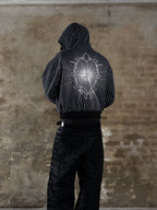 Locker geschnittener Hoodie in Schwarz