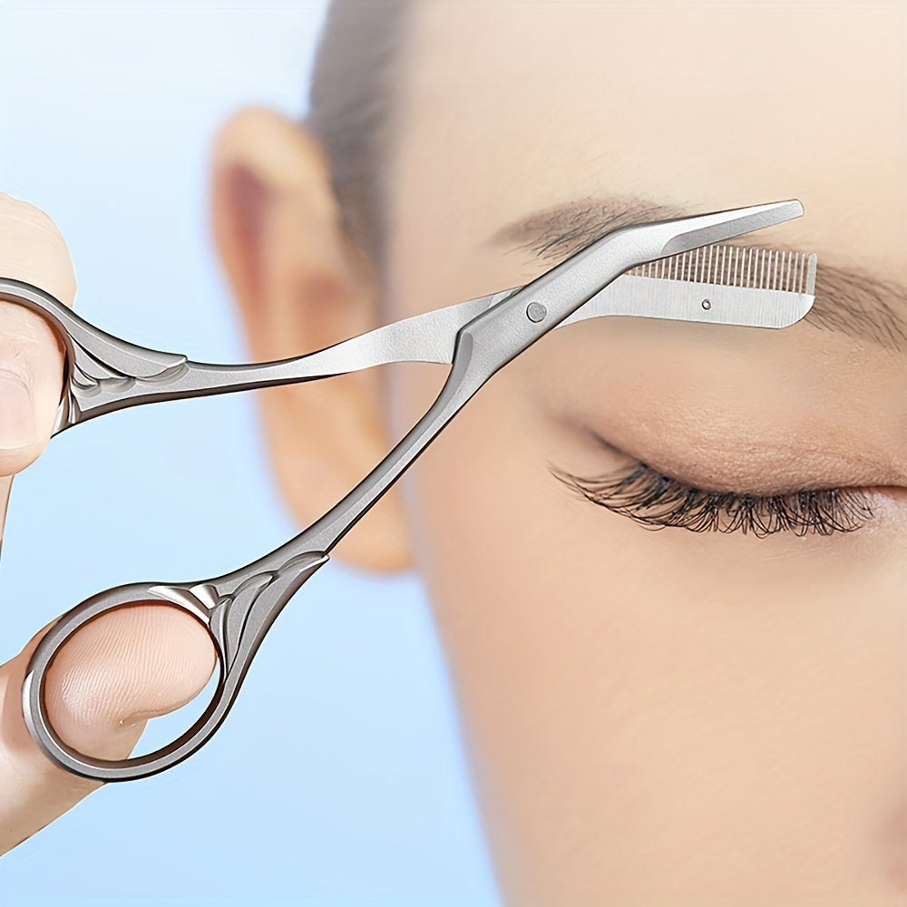 Präzisions Augenbrauenschere mit Kamm – Hygienisch sowie Effektiv