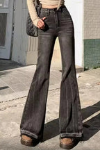 Figurbetonte Jeans in Schwarz-Grau