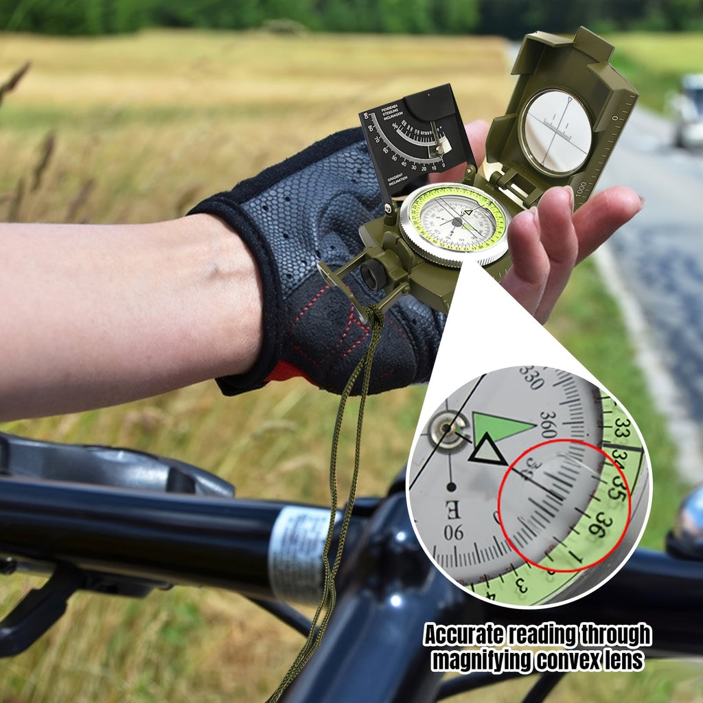 TrekGuard Militärkompass – Wasserdicht sowie Beleuchtet für Präzise Navigation