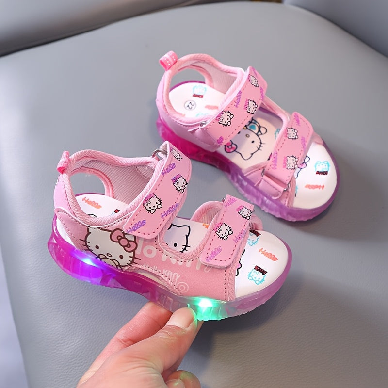 Sanrio Leuchtende Mädchen-Sandalen – Bequeme sowie Atmungsaktive Sommerschuhe