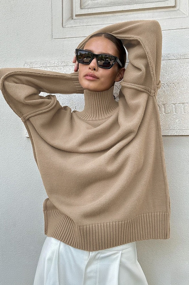 Pullover mit Patchwork und Strickstruktur
