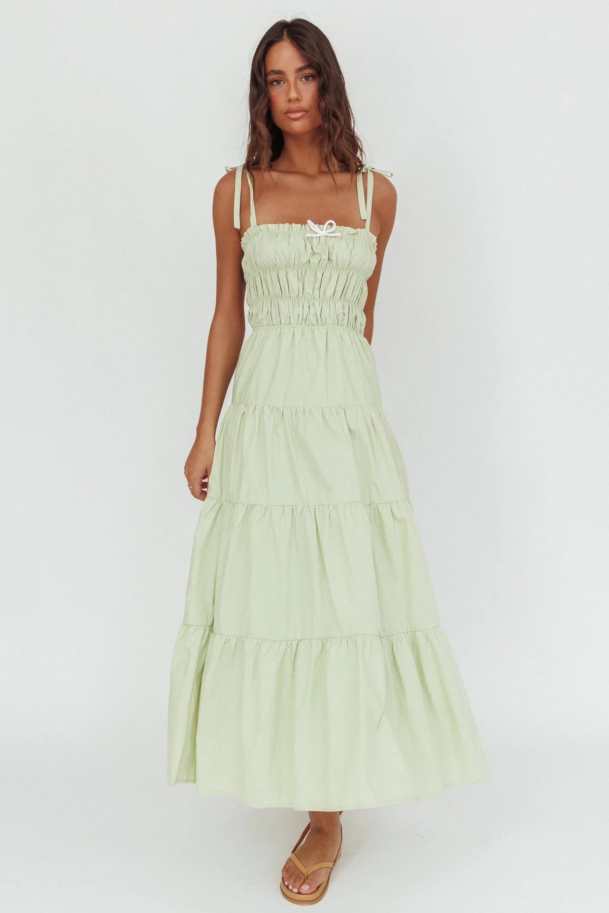 Anderson – Maxikleid mit Smok-Einsatz