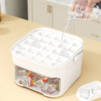 Doppelte Eiswürfelform mit 50 Fächern sowie Druckmechanismus für einfache Handhabung