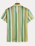 Herren Sommer Lässig Kurzarmshirt – Gewebter Stoff für einen Frischen Look