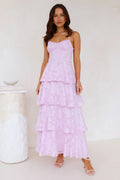 Maxikleid mit Rüschen und Volants