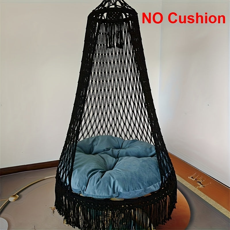 BohoSwing Handgewebter Hängesessel – Entspannte Boho-Vibes