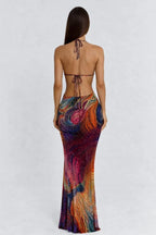 Esmeralda – Maxikleid mit Neckholder und offenem Rücken