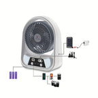Tragbarer solarbetriebener Ventilator sowie Nachtlicht – Multifunktional und wiederaufladbar