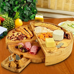 Bamboo Delights Käse- und Snackbrett Set – Originell und Funktional für Gemütliche Momente