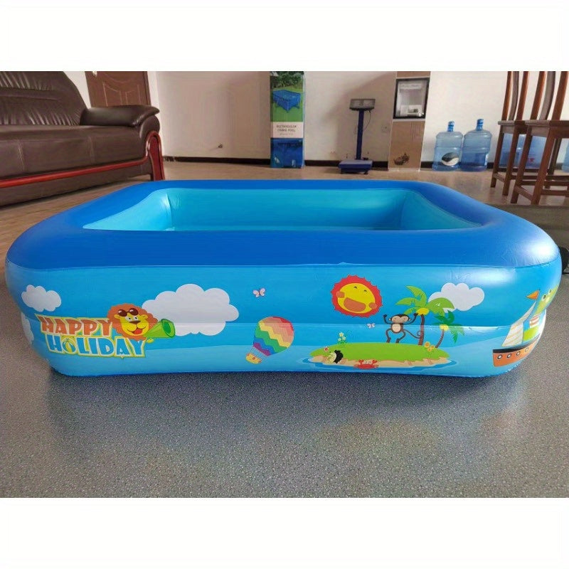 Ozean Splash Aufblasbares Kinderbecken: Dickes PVC für Spaß im Garten
