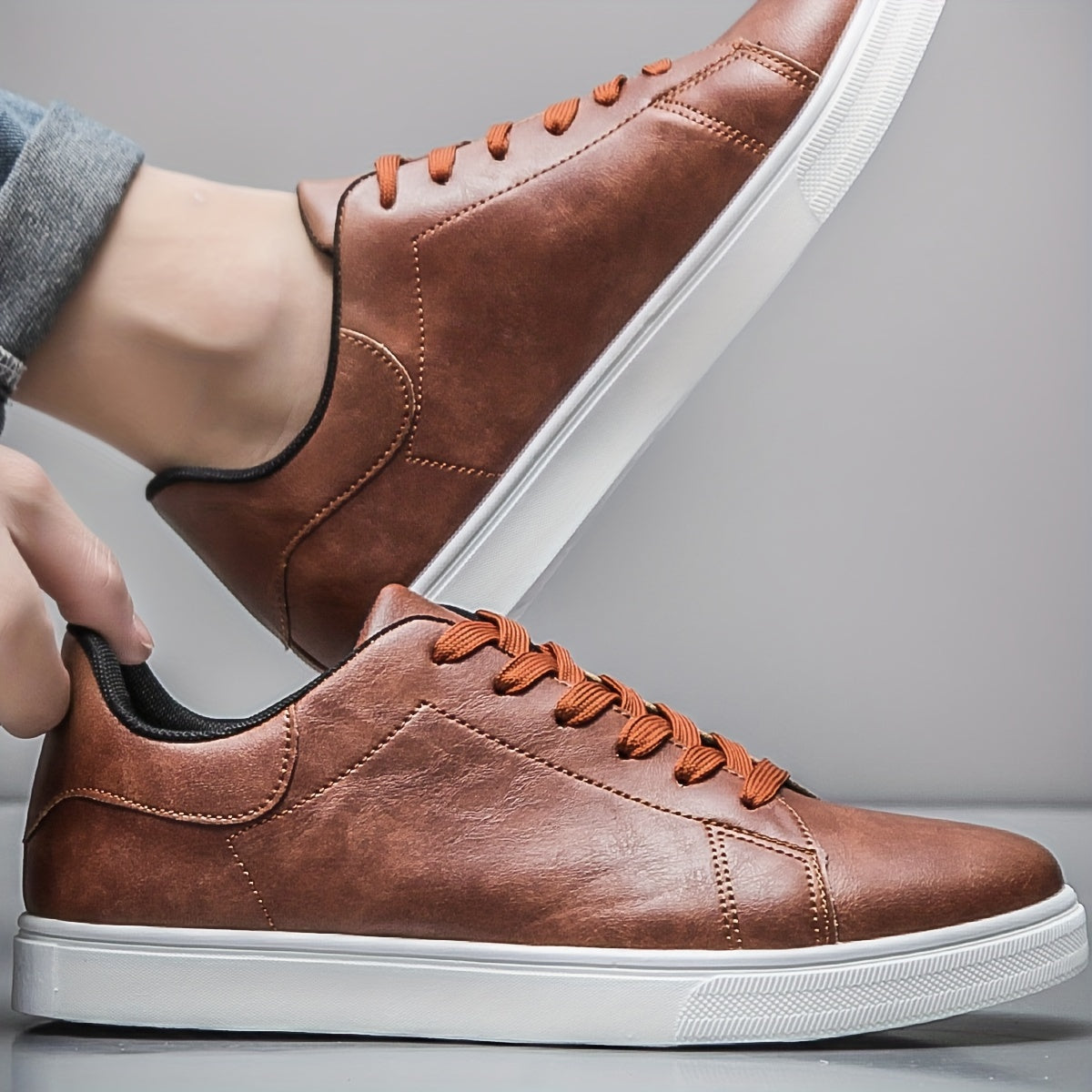 Herren Freizeit Sneaker mit Schnürsenkeln – Bequem und Modern für Frühling und Sommer