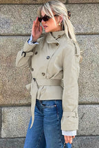 Gürtel mit Stehkragen in Khaki