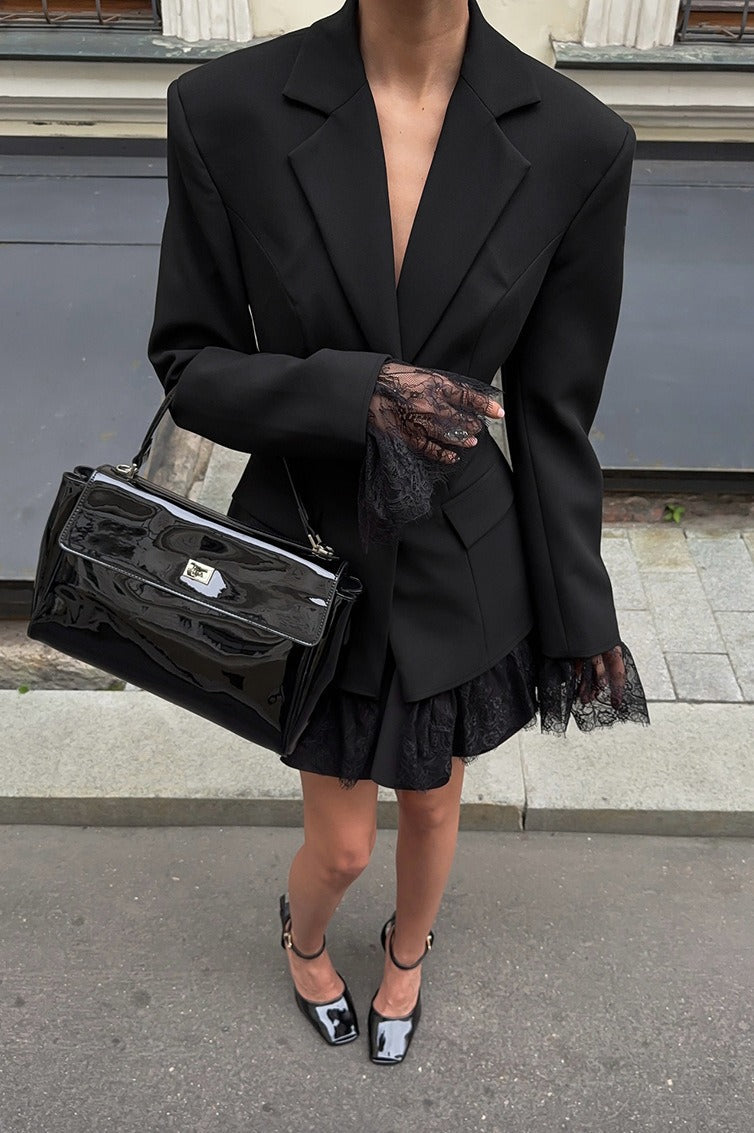 Blazer mit Spitze