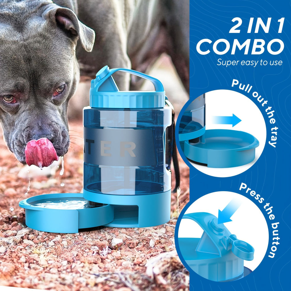 Große Kapazität 74oz Hundewasserflasche: Tragbare Schüssel für Outdoor-Abenteuer