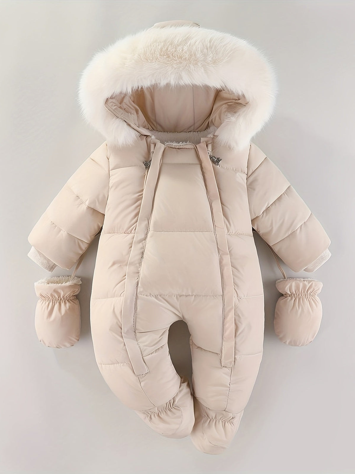 Frosty Baby Strampler – Luxus Winteroverall inklusive Kapuze für die kälteren Monate