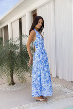 Seaside – Maxikleid mit V-Ausschnitt und Neckholder