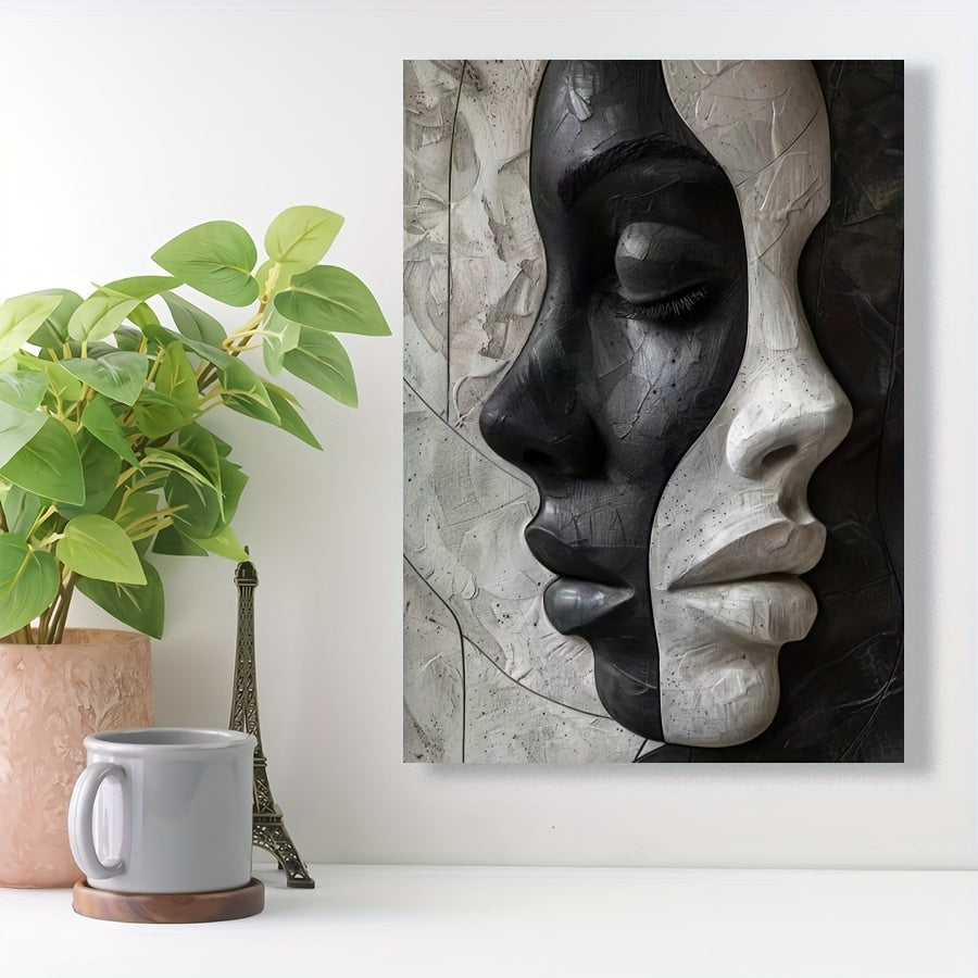 Abstraktes Weibliches 3D-Porträt: DIY Leinwand-Set für Kunstliebhaber
