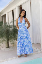 Seaside – Maxikleid mit V-Ausschnitt und Neckholder